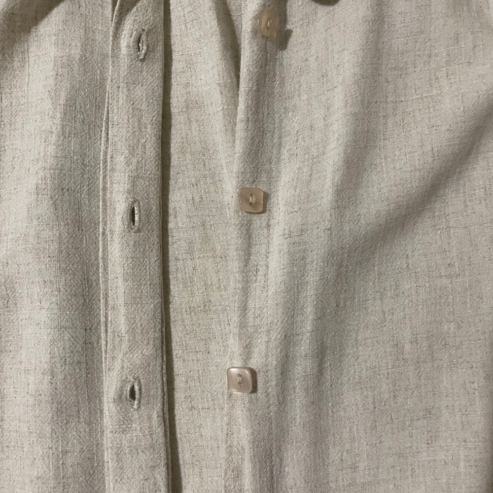 Rachel Pally Womens XS Oatmeal Linen Blend Sleeveless Collared Maxi Dress USA - Picture 7 of 9
